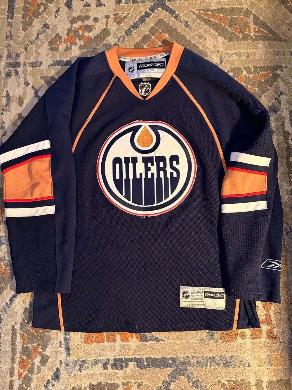 Edmonton Oilers NHL Reebok CCM Alternate Blue Premier Men's Jersey Size S (i)